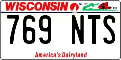 WI license plate 769NTS