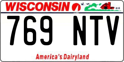 WI license plate 769NTV