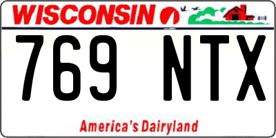 WI license plate 769NTX