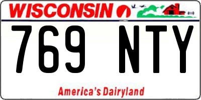 WI license plate 769NTY