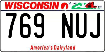 WI license plate 769NUJ