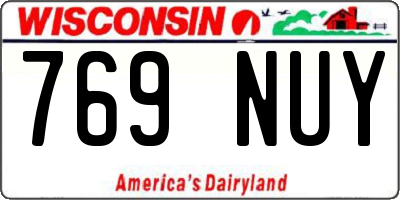 WI license plate 769NUY
