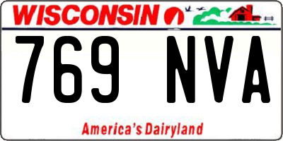 WI license plate 769NVA