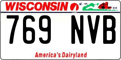 WI license plate 769NVB
