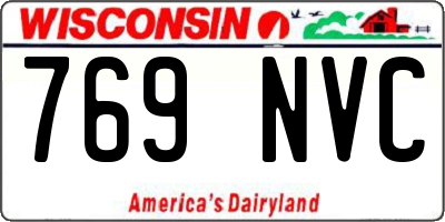 WI license plate 769NVC