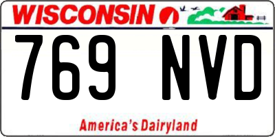 WI license plate 769NVD