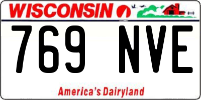 WI license plate 769NVE