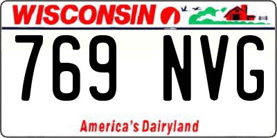 WI license plate 769NVG