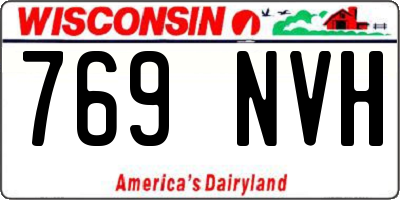 WI license plate 769NVH