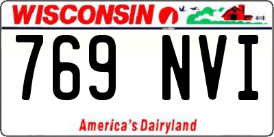 WI license plate 769NVI