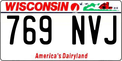 WI license plate 769NVJ