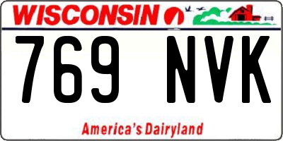 WI license plate 769NVK