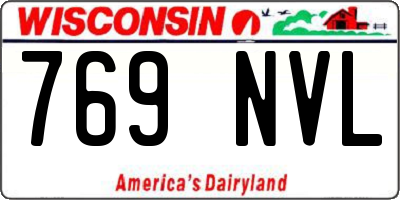 WI license plate 769NVL