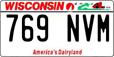 WI license plate 769NVM