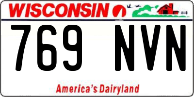 WI license plate 769NVN