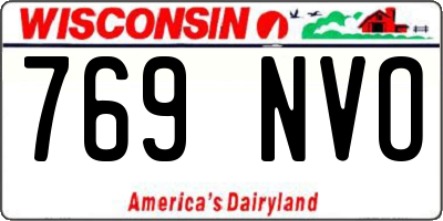 WI license plate 769NVO