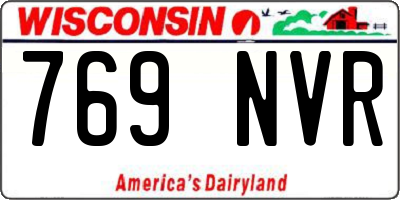 WI license plate 769NVR