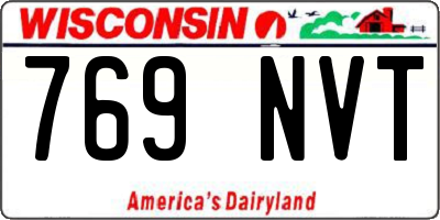 WI license plate 769NVT