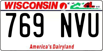 WI license plate 769NVU