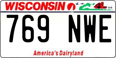 WI license plate 769NWE