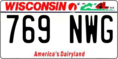 WI license plate 769NWG