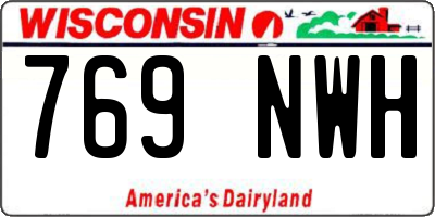 WI license plate 769NWH