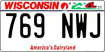 WI license plate 769NWJ