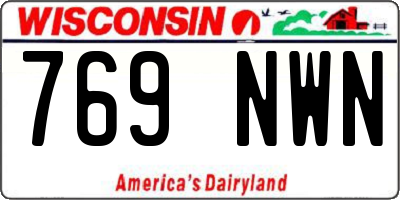 WI license plate 769NWN