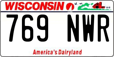 WI license plate 769NWR