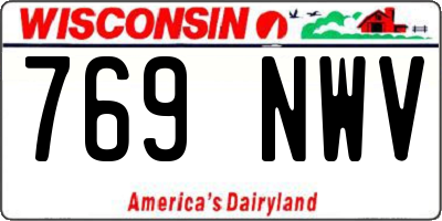 WI license plate 769NWV