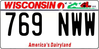 WI license plate 769NWW