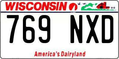 WI license plate 769NXD