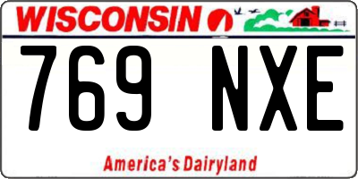 WI license plate 769NXE
