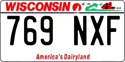 WI license plate 769NXF
