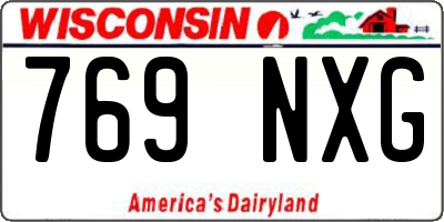 WI license plate 769NXG