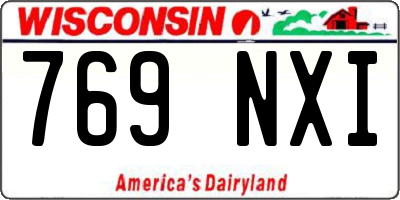 WI license plate 769NXI