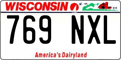 WI license plate 769NXL