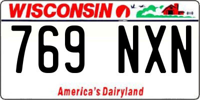 WI license plate 769NXN
