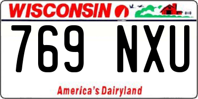 WI license plate 769NXU