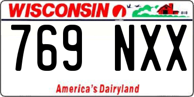 WI license plate 769NXX