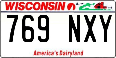 WI license plate 769NXY