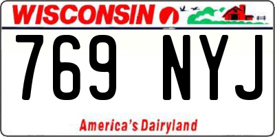 WI license plate 769NYJ
