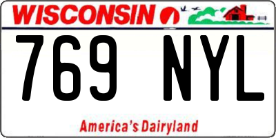 WI license plate 769NYL