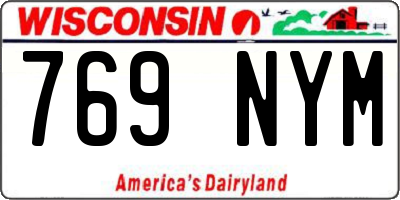 WI license plate 769NYM