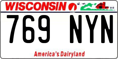 WI license plate 769NYN