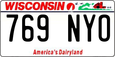 WI license plate 769NYO