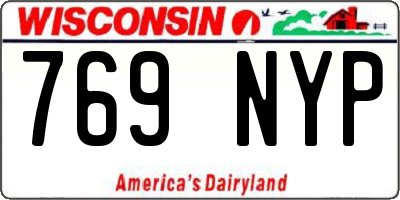 WI license plate 769NYP