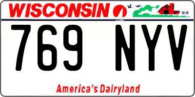 WI license plate 769NYV