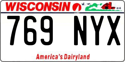 WI license plate 769NYX