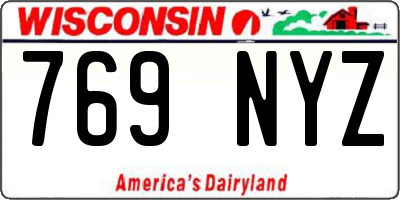 WI license plate 769NYZ